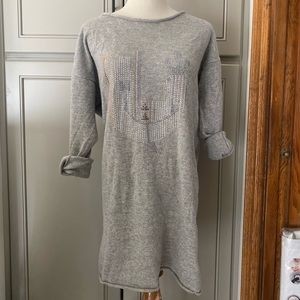 Munthe plus simonsen sweater dress beading detail